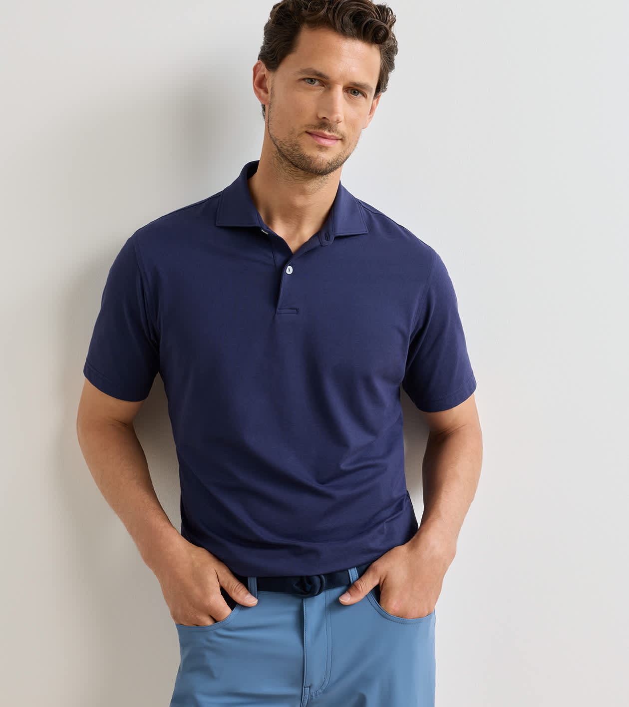 Albatross Cotton-Blend Piqué Polo | Men's Polos | Peter Millar