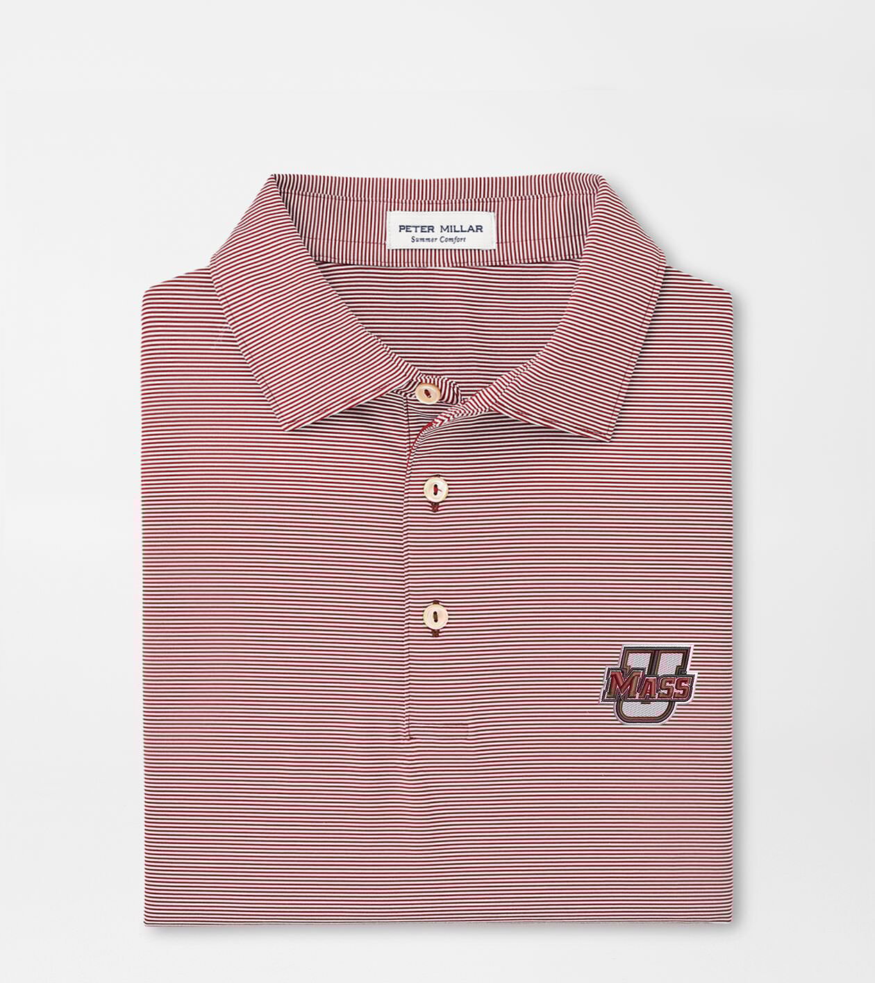 UMass Jubilee Stripe Performance Polo