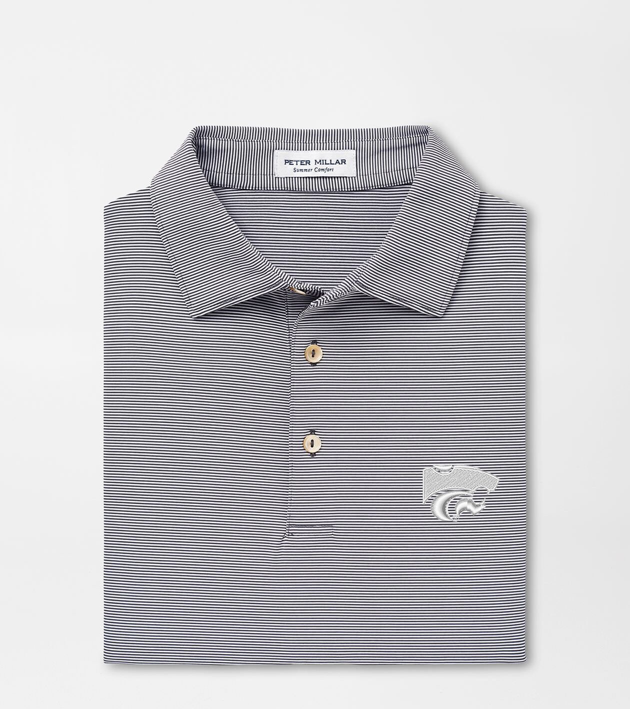 Kansas State Jubilee Stripe Performance Polo