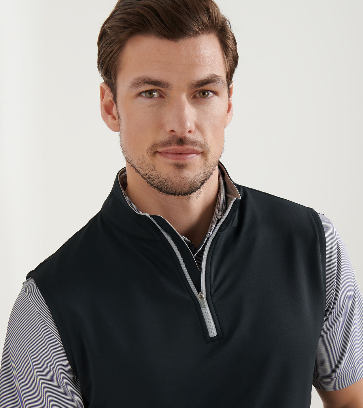 Galway Stretch Loop Terry Quarter-Zip Vest | Men's Vests