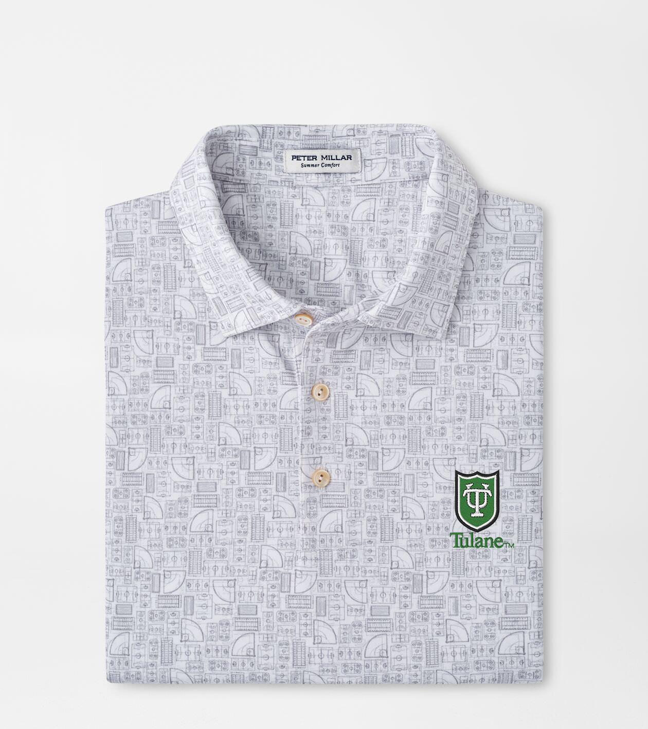 Tulane Out of Bounds Performance Jersey Polo Men's Collegiate Apparel