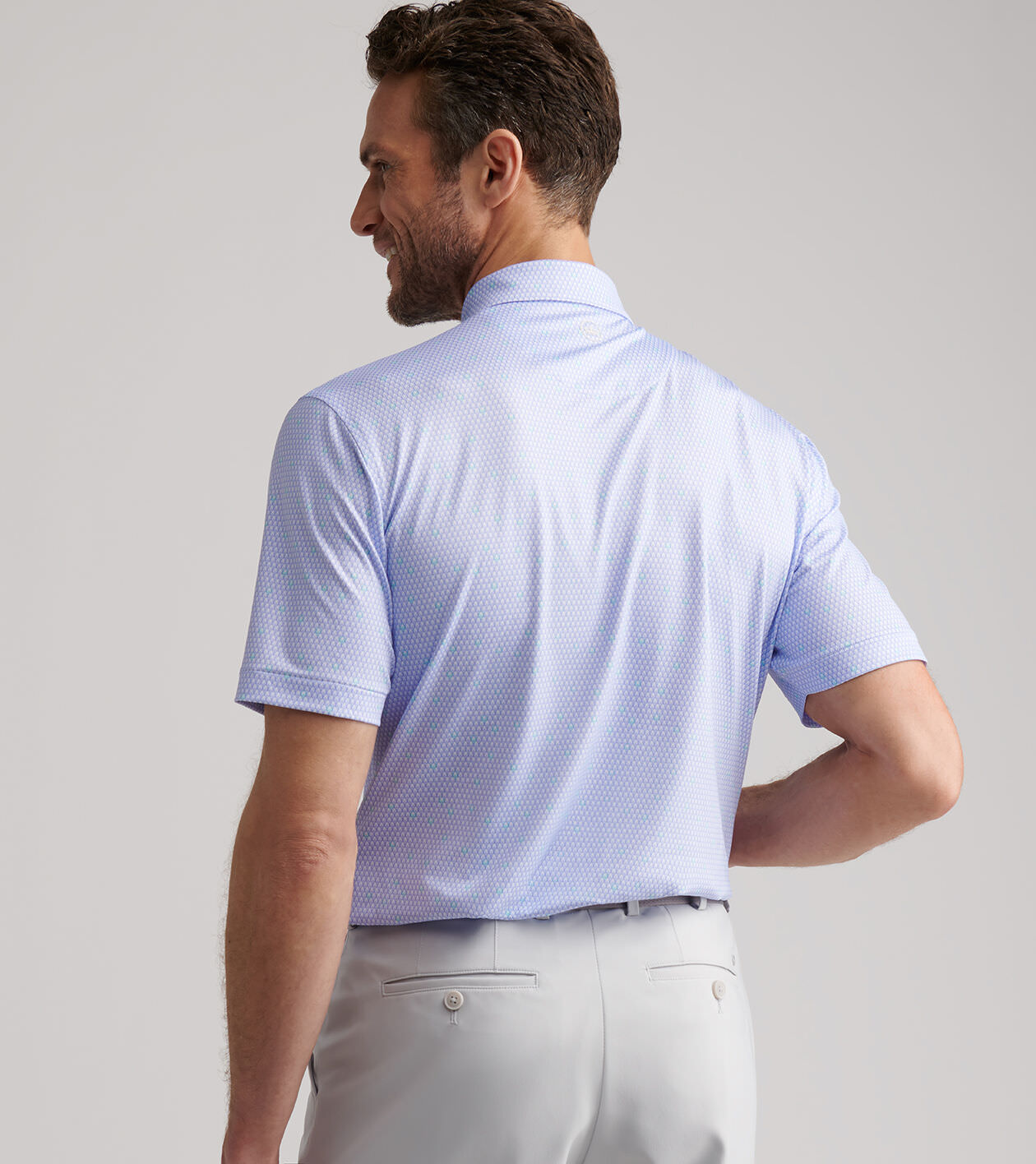 Geo Skull Performance Jersey Polo | Men's Polos | Peter Millar