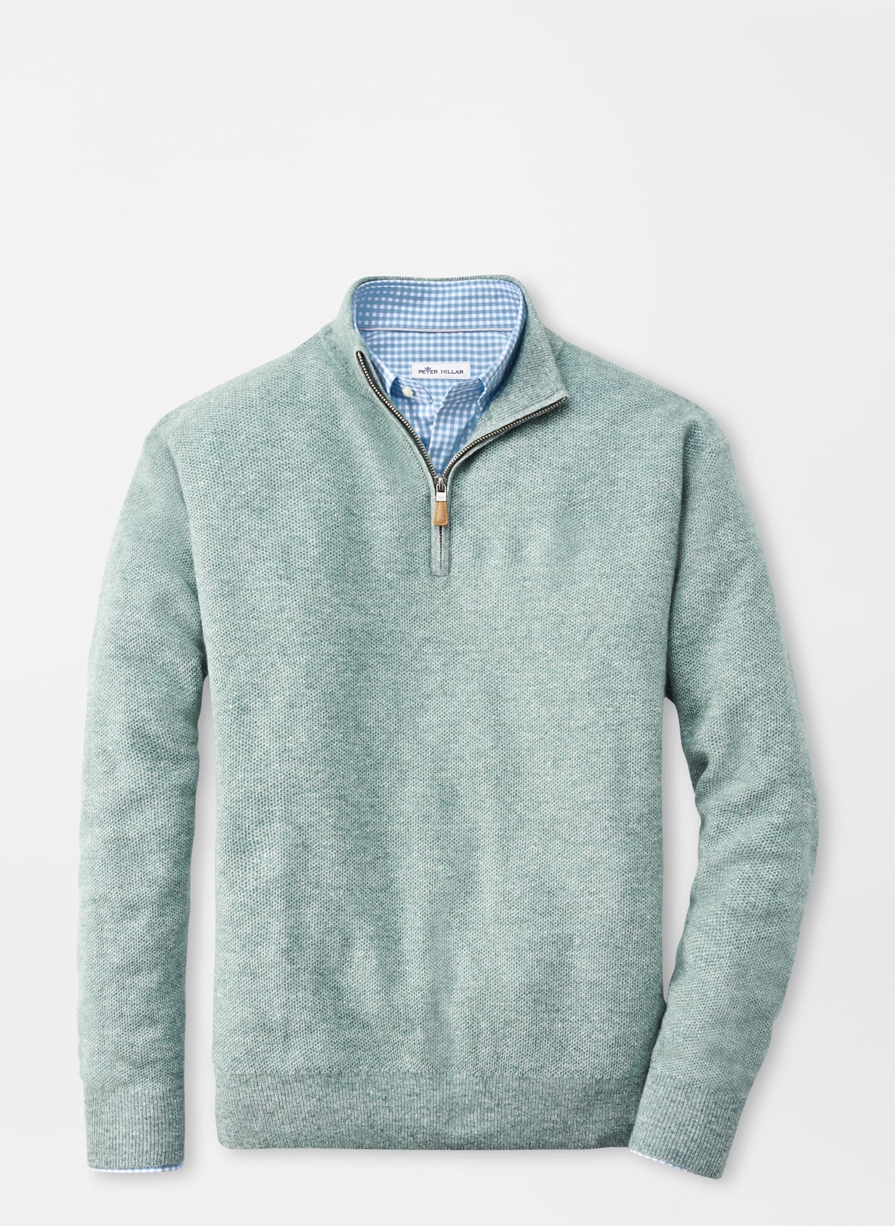 Milos Cashmere Linen Full-Zip Sweater | Silver Stripe main image 1