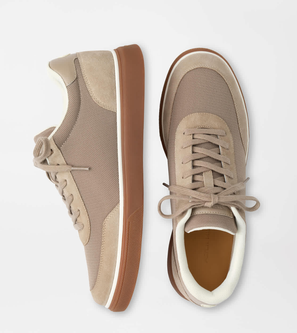 Peter Millar Men\'s Burnished Leather Sneakers Size 9.5 Golf Preppy Casual Brown Peter Millar Crown Crafted Men main image 4