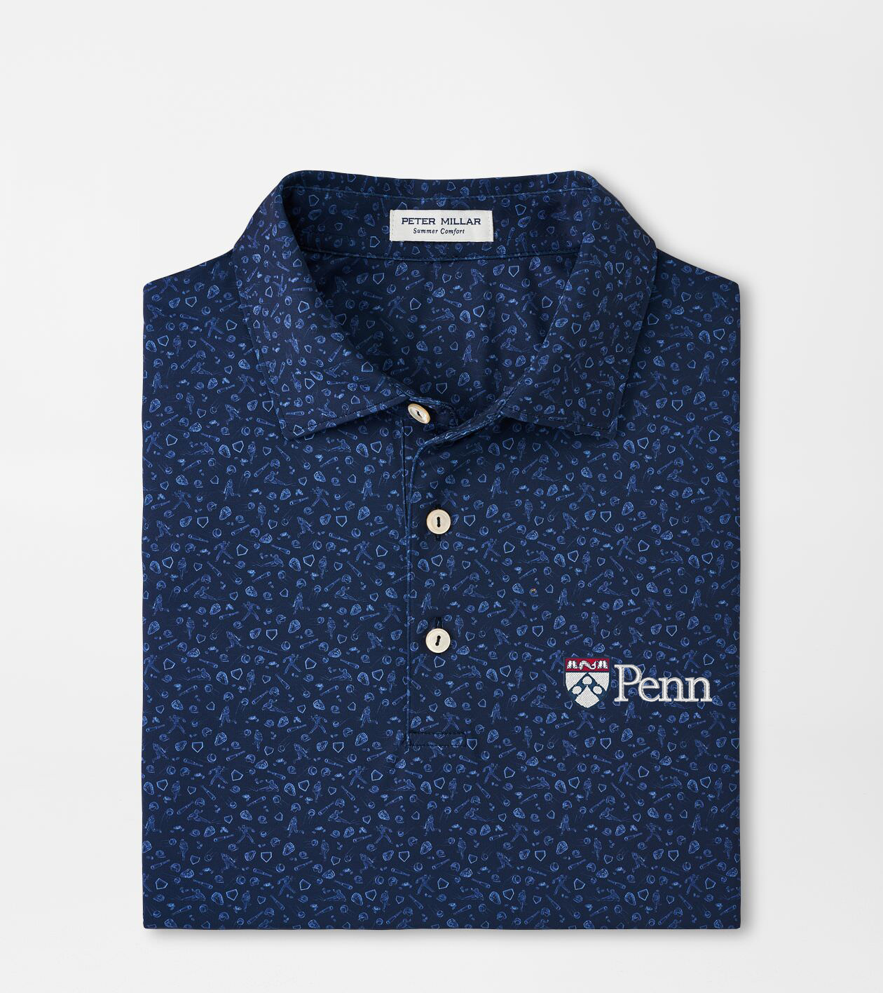 UPenn Batter Up Performance Jersey Polo Men's Collegiate Apparel