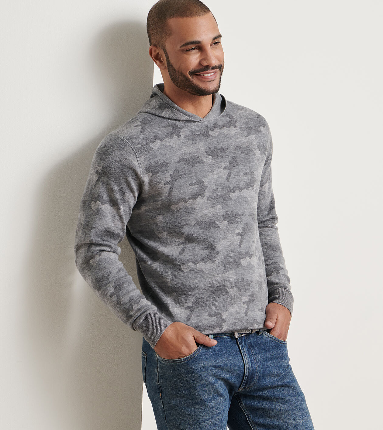 Reversible Camo Popover Hoodie | Men's Hoodies | Peter Millar