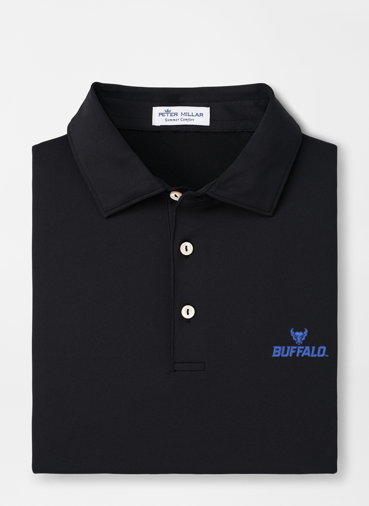 University at Buffalo Solid Performance Jersey Polo (Sean Self Collar)