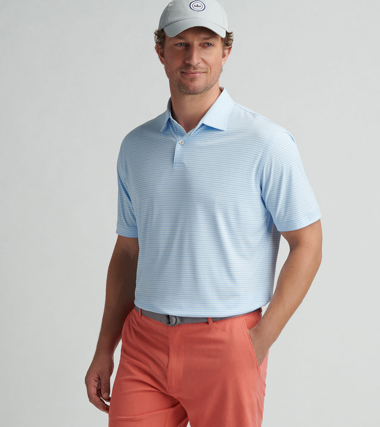 Featherweight Payne Stripe Polo | Men's Polos | Peter Millar