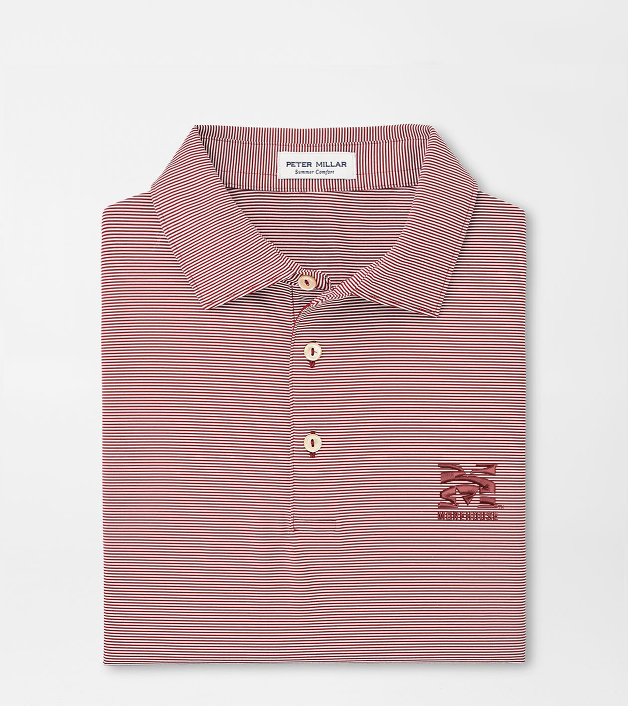 Morehouse College Jubilee Stripe Performance Polo Men's Collegiate
