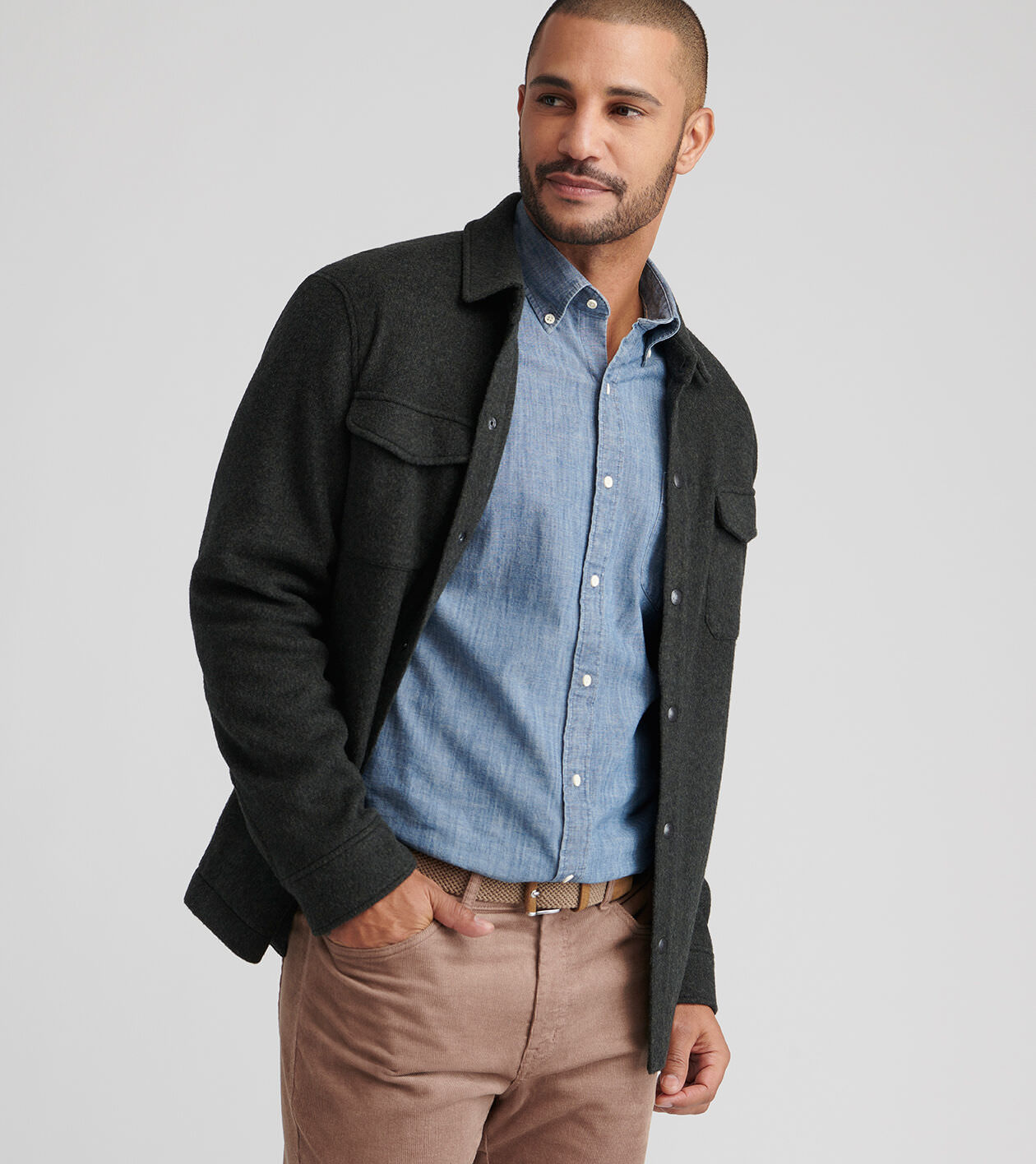 VESP WOOL SHIRTS JACKET ブラウン M VESP】WOOL SHIRTS JACKET PANTS ブラウン