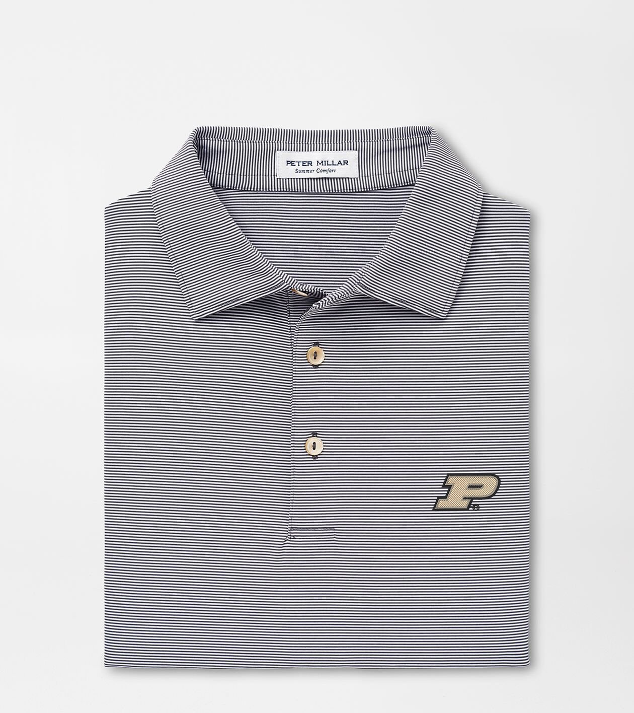 Purdue Jubilee Stripe Performance Polo