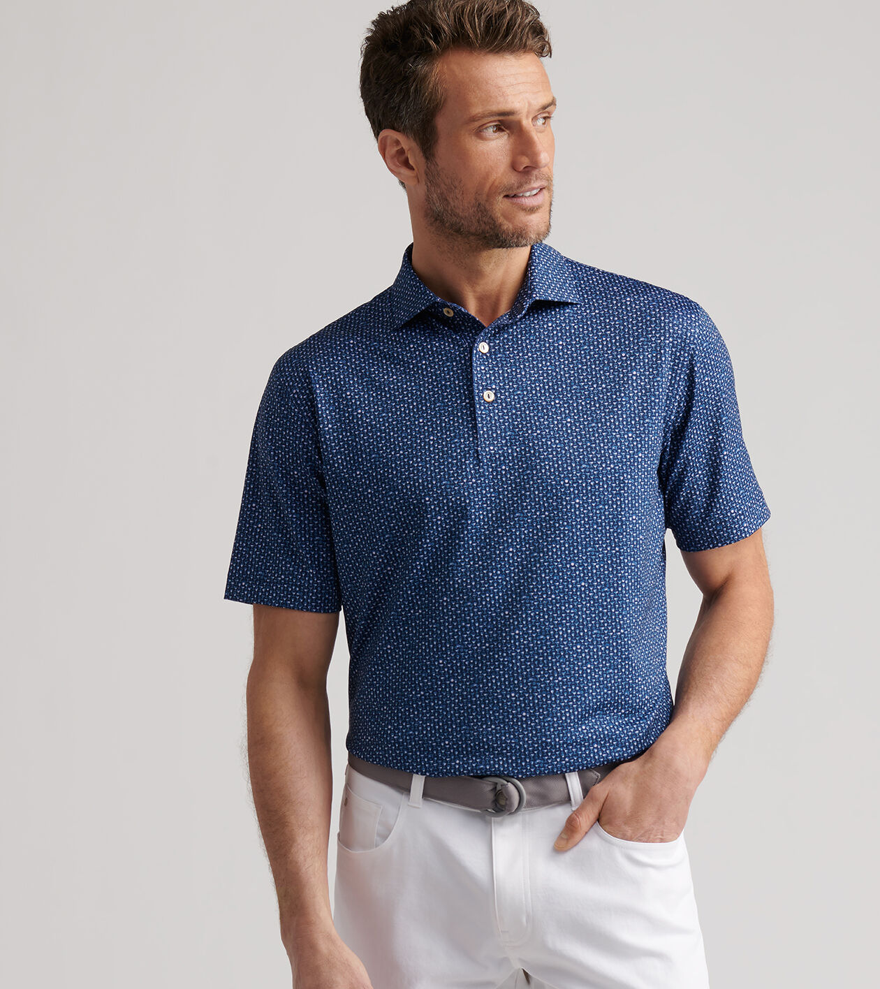 2025SS 新作セオリーCap Sleeve Polo Shirt Zip-Up Polo | PORSCHE SHOP
