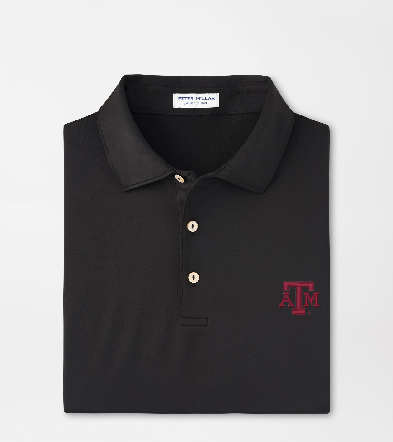 Texas A&M Solid Performance Jersey Polo (Sean Self Collar