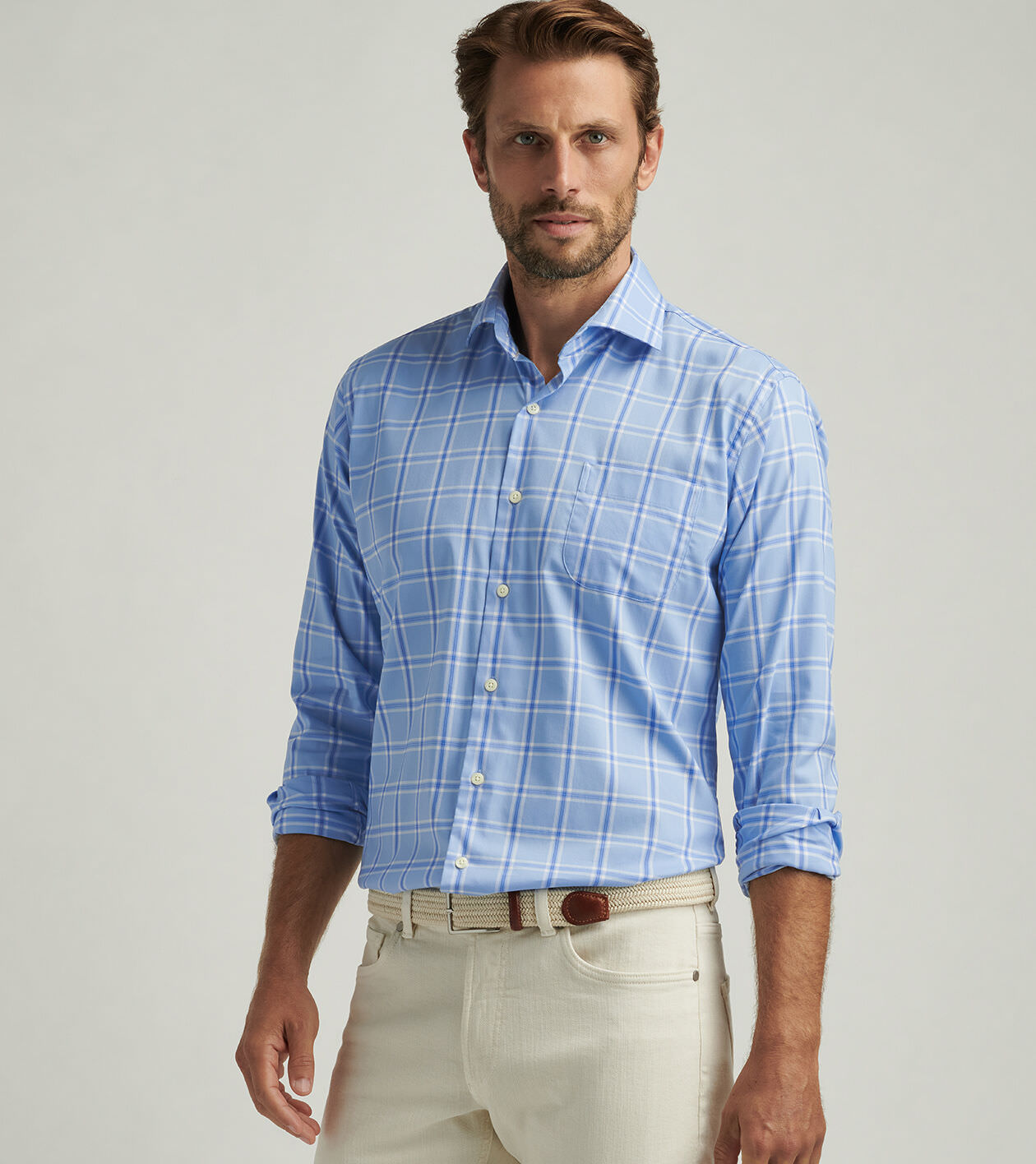 Ullswater Crown Lite Cotton-Stretch Sport Shirt | Men's