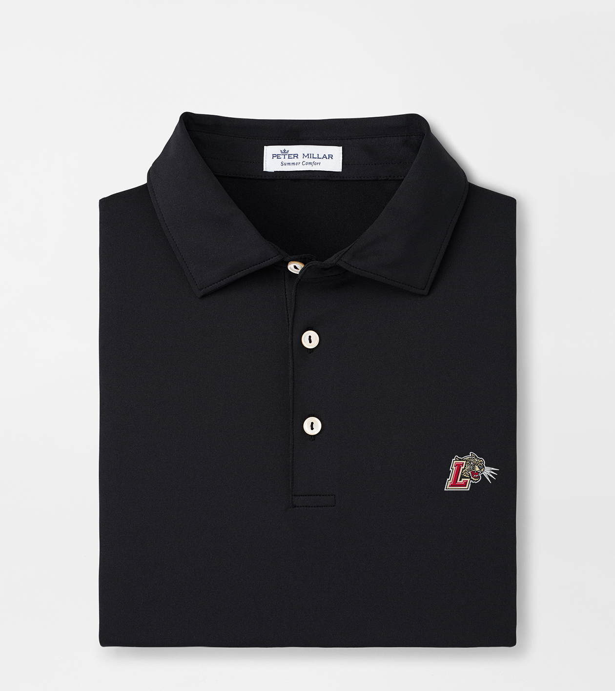 Lafayette College Solid Performance Jersey Polo (Sean Self Collar)