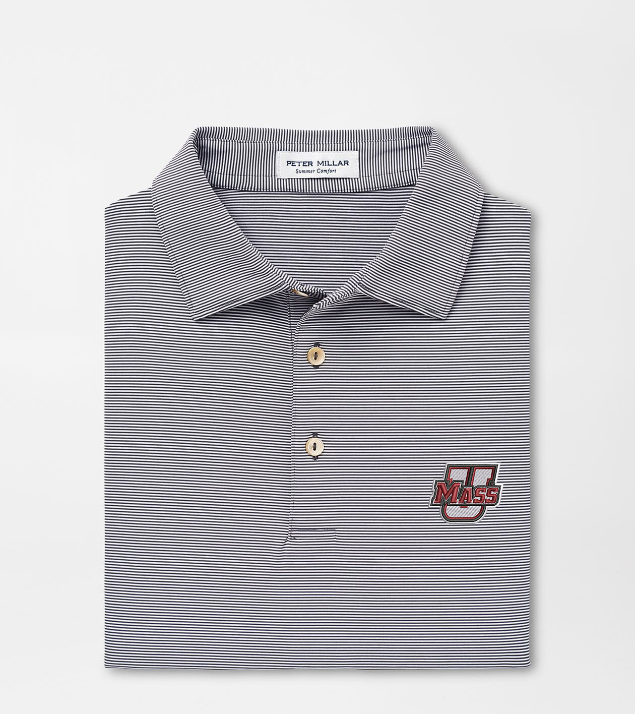 UMass Jubilee Stripe Performance Polo