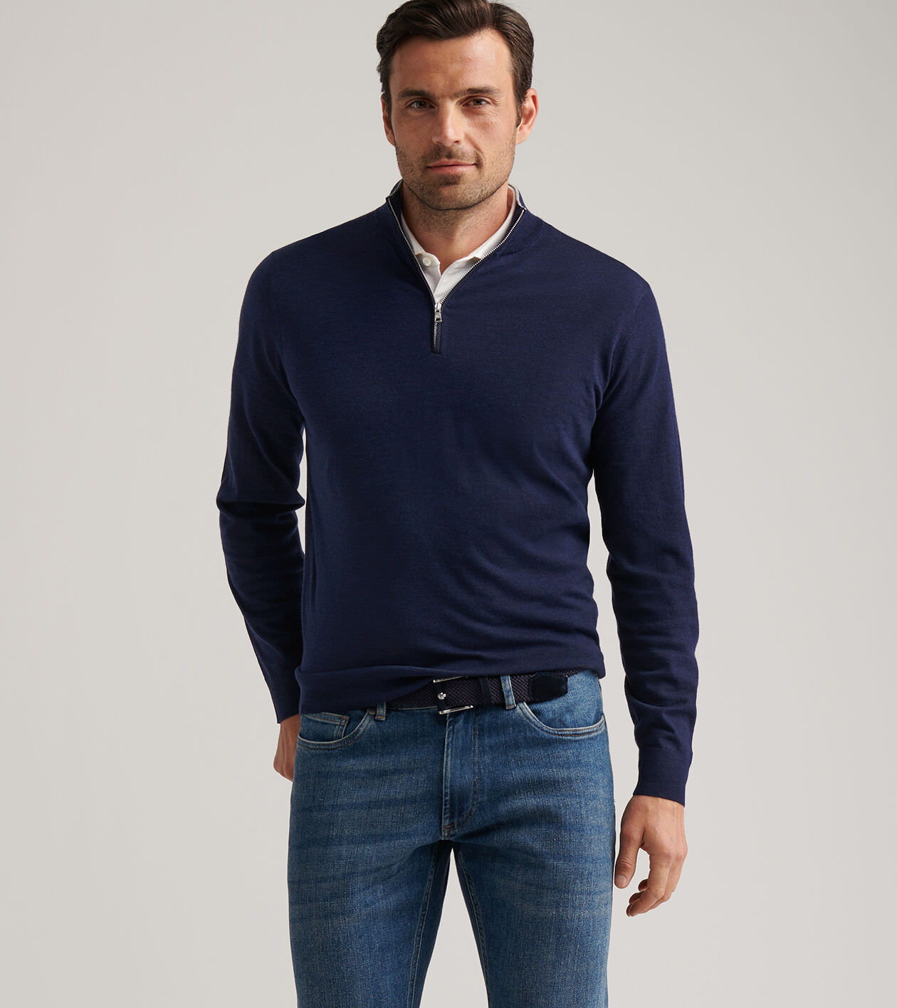 LE 17 SEPTEMBRE　DRAWCORD COLLAR JUMPER Signature Leaderboard Pima Cotton Quarter-Zip Pullover
