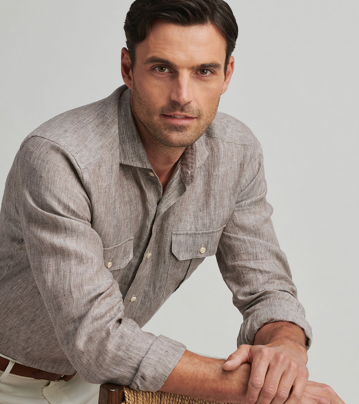Positano Linen Sport Shirt | Men's Sport Shirts | Peter Millar Positano Linen Sport Shirt | Men's Sport Shirts | Peter Millar