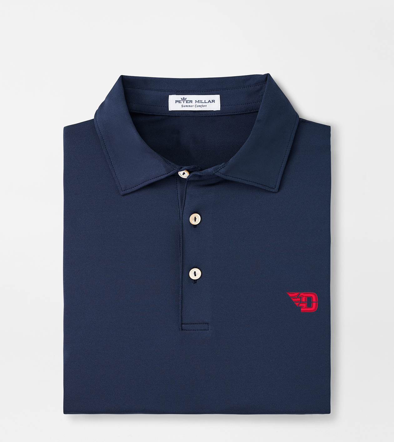 University of Dayton Solid Performance Jersey Polo (Sean Self Collar)