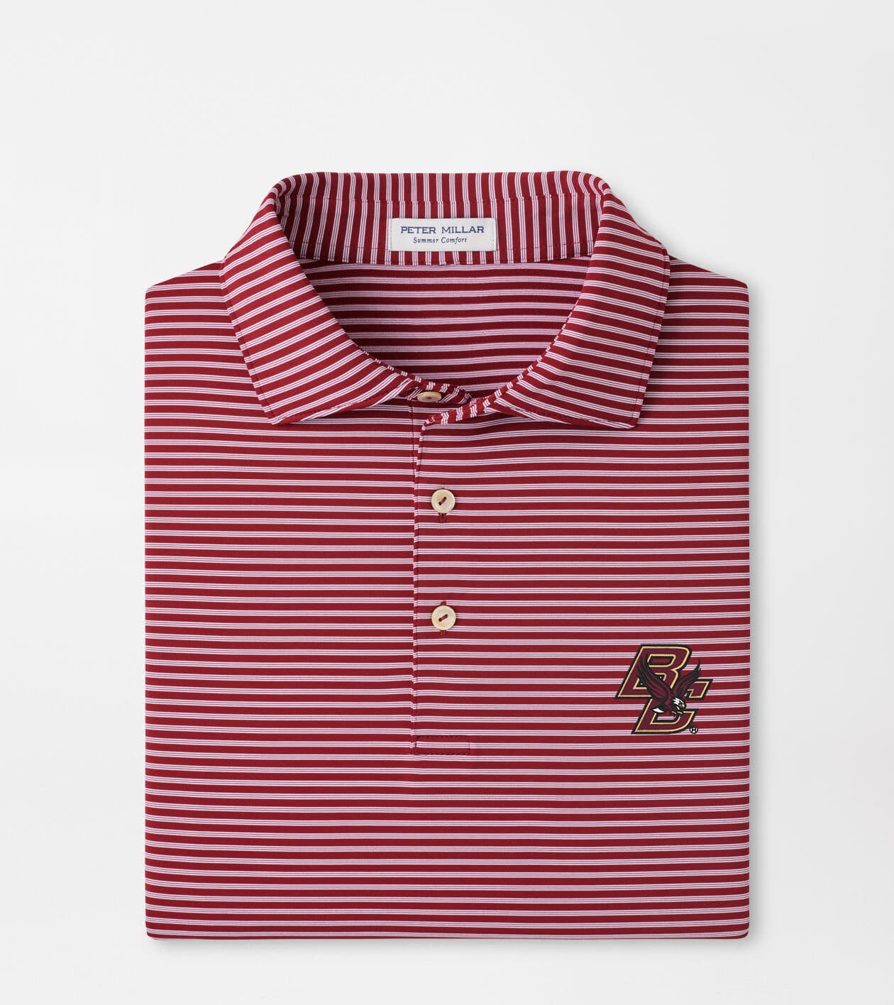 Boston College Tiebreaker Performance Jersey Stripe Polo | Men's