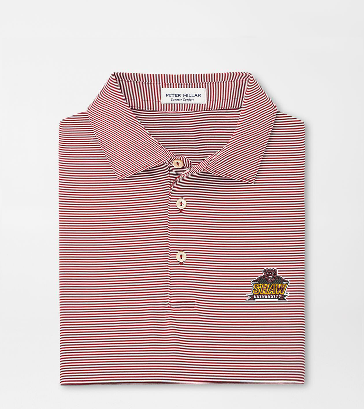Shaw University Jubilee Stripe Performance Polo