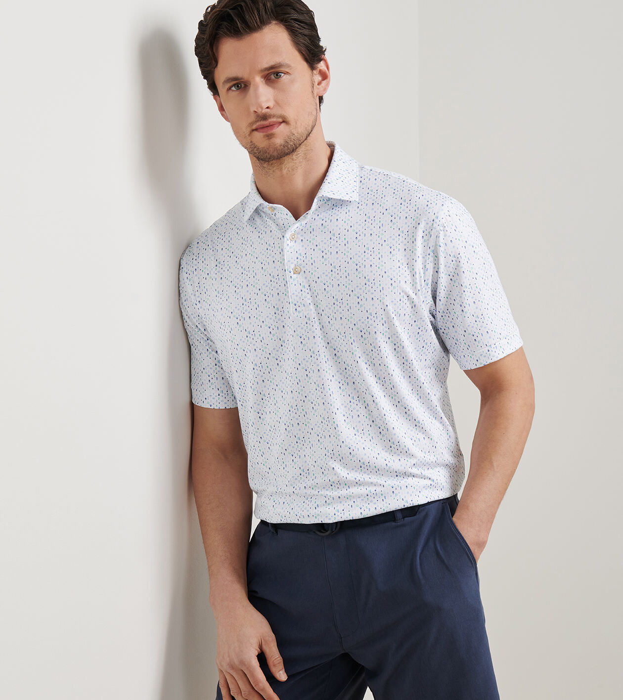 メンズウェア 23SS Resurrection GM CHECK PATTERN POLO Cocktail Garnish Performance Jersey Polo | Men's Polos