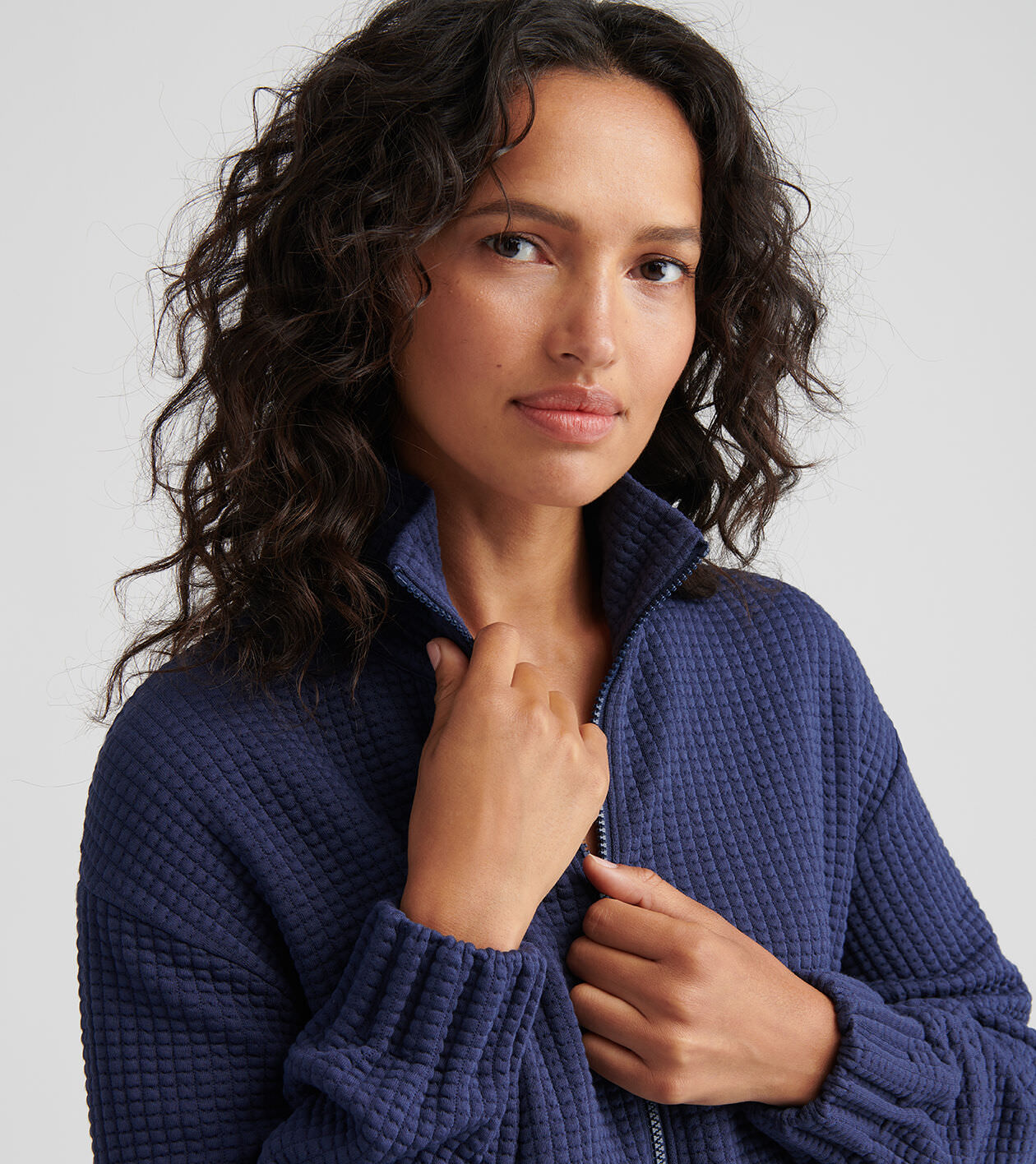 Flora Knit Jacquard Full-Zip Layer | Women's Outerwear