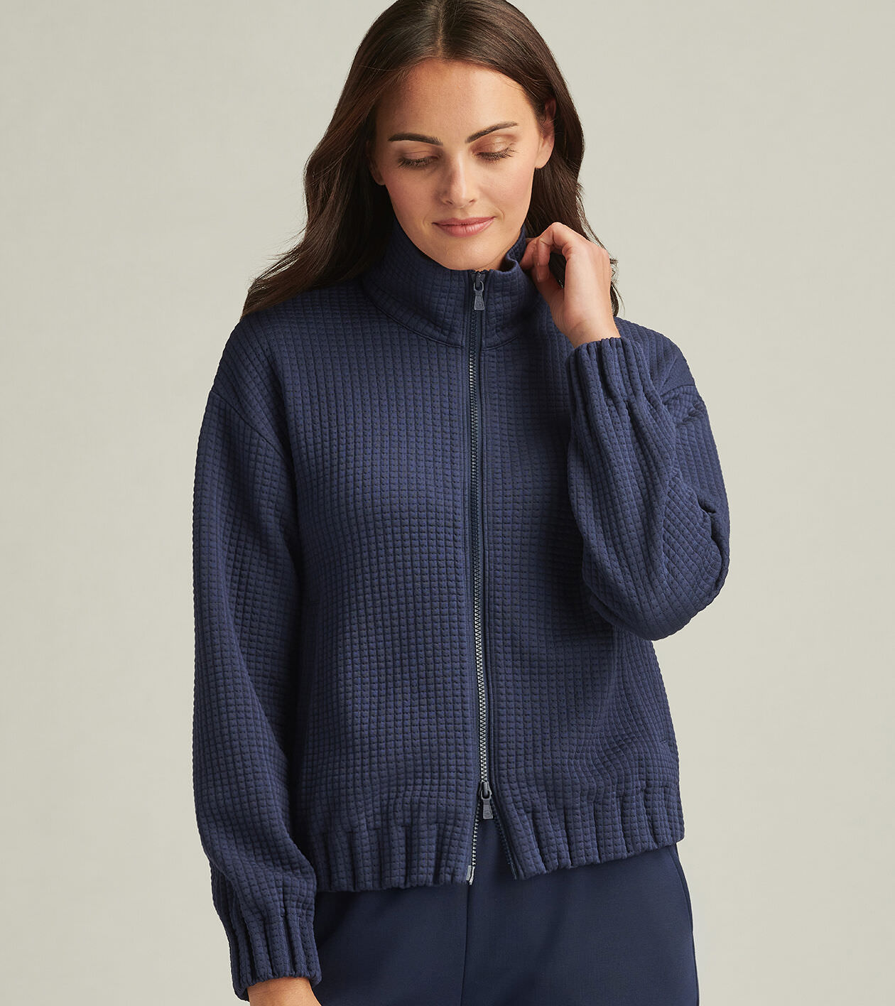 Flora Knit Jacquard Full-Zip Layer | Women's Tops | Peter Millar