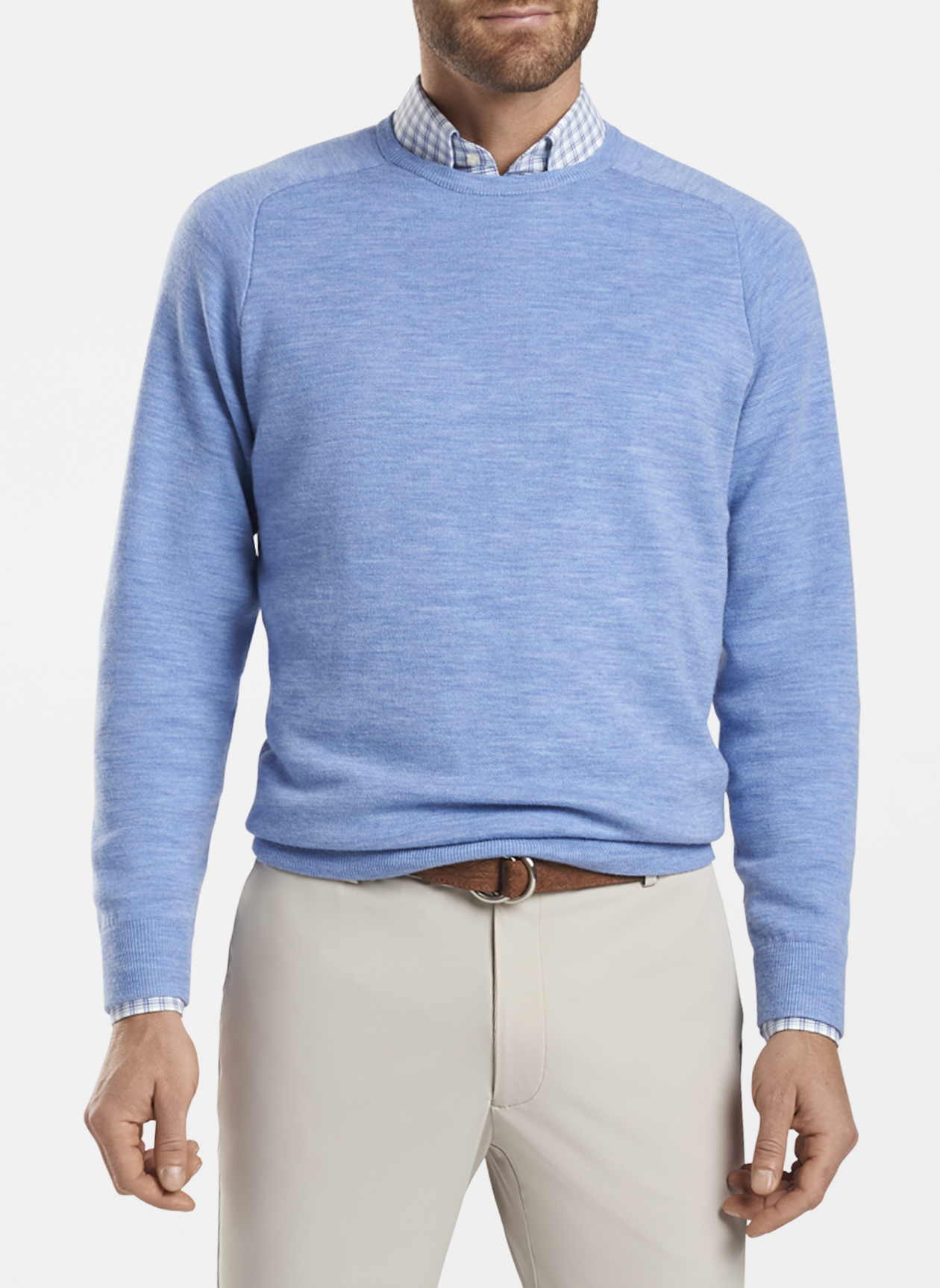 ★★ ★★ Interlock crewneck wool sweater T12E7 Wool Interlock Crewneck | Peter Millar