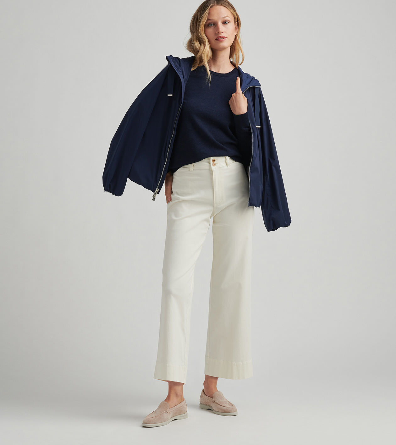 Karlie Stretch Sateen Wide Leg Pant