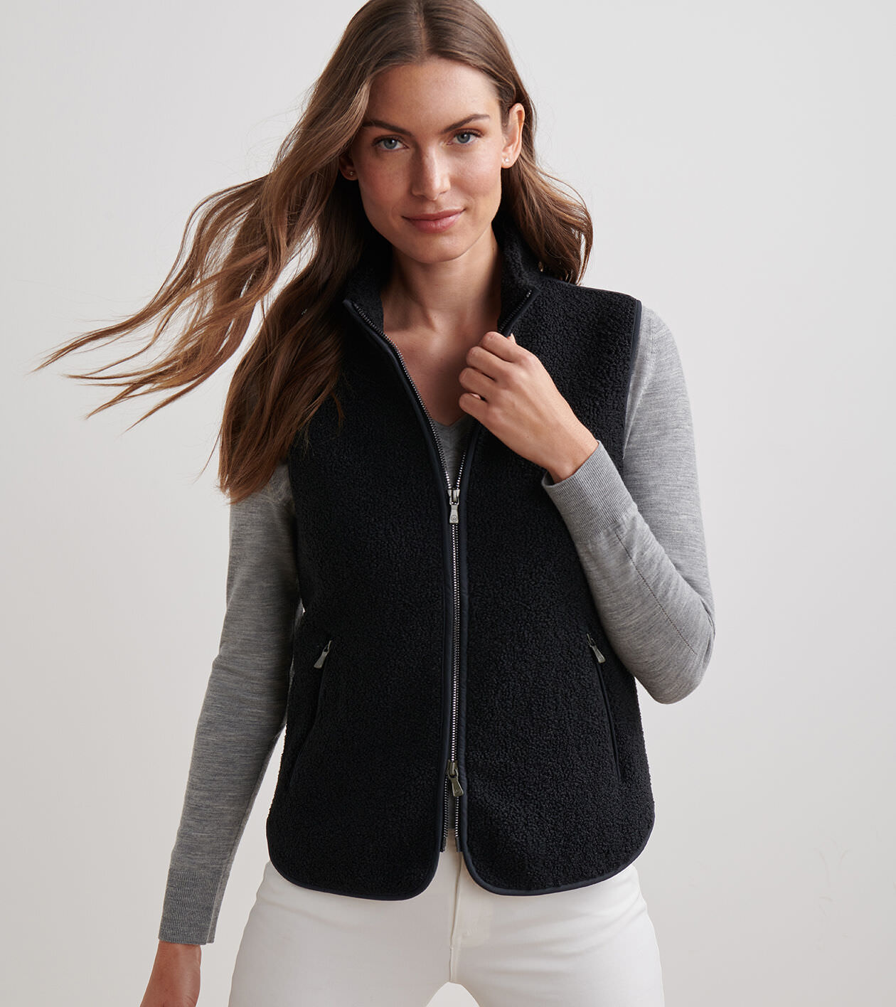 Tilly Bonded Sherpa Vest | Women's Outerwear | Peter Millar