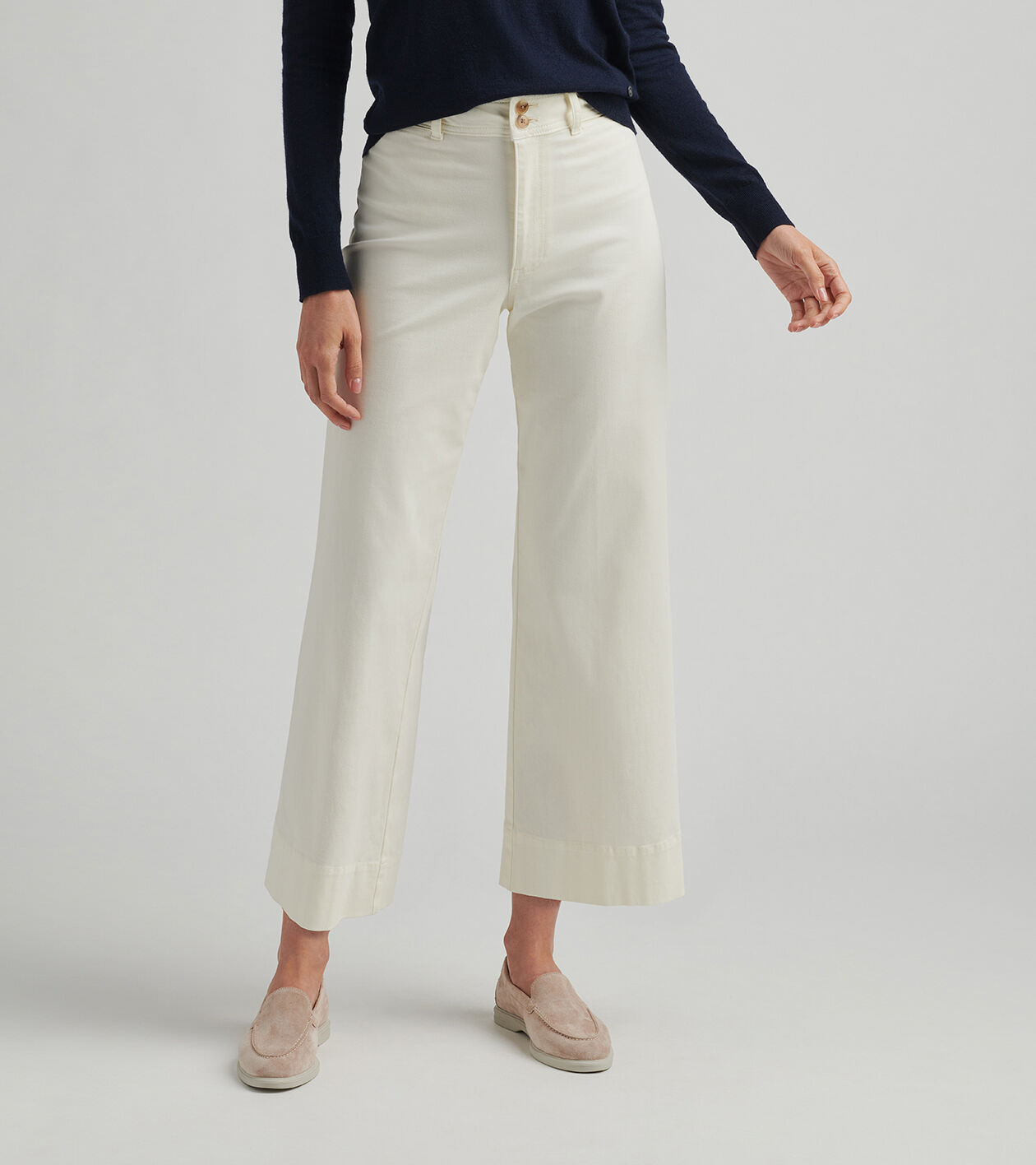 Karlie Stretch Sateen Wide Leg Pant