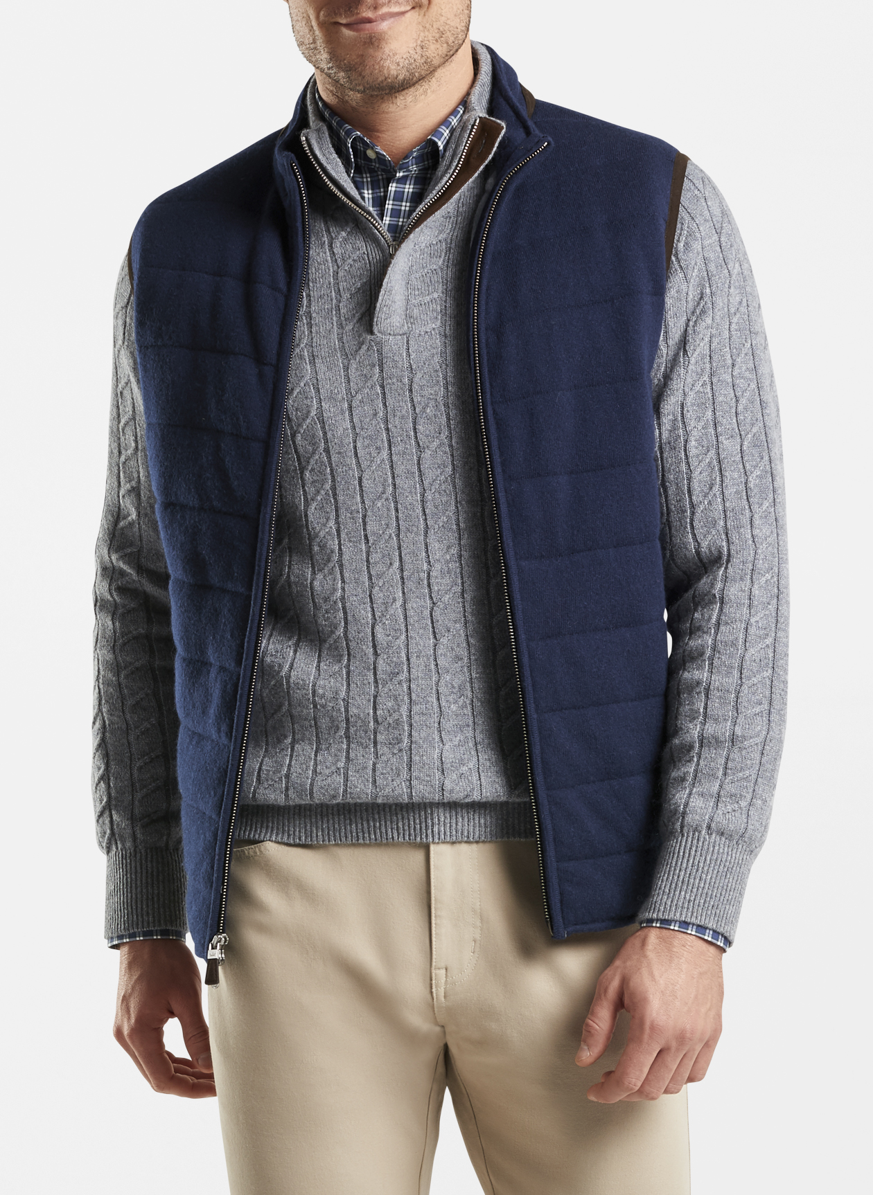 Wool-Cashmere Full-Zip Vest | Peter Millar