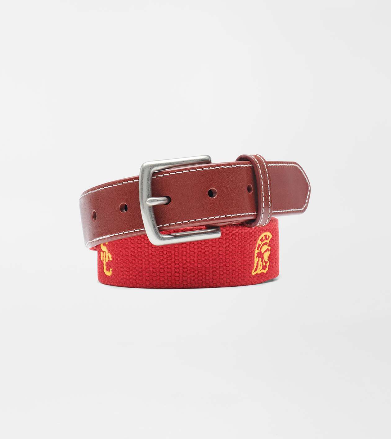 RARE Vintage Belt Red If Found in Person, Return by Mail - if found by Male... Surrealistic Scarlet Red Leather Brass Claw Belt by Georges  main image 3