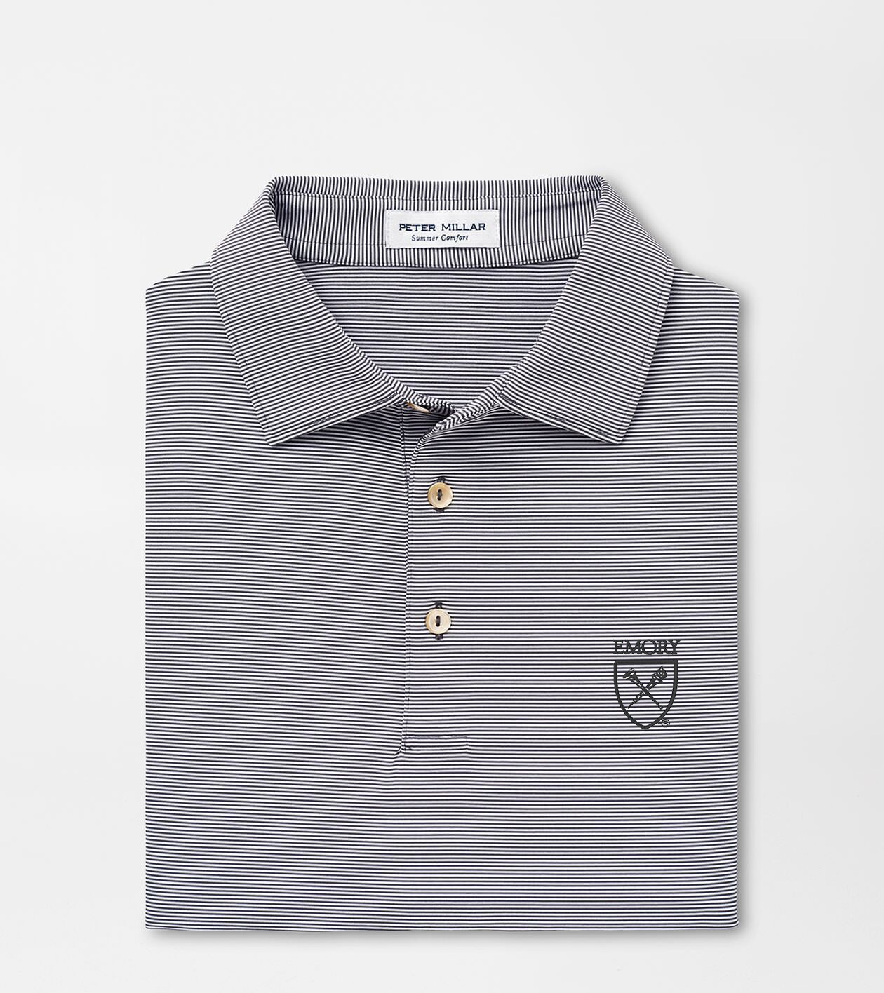 Emory Jubilee Stripe Performance Polo
