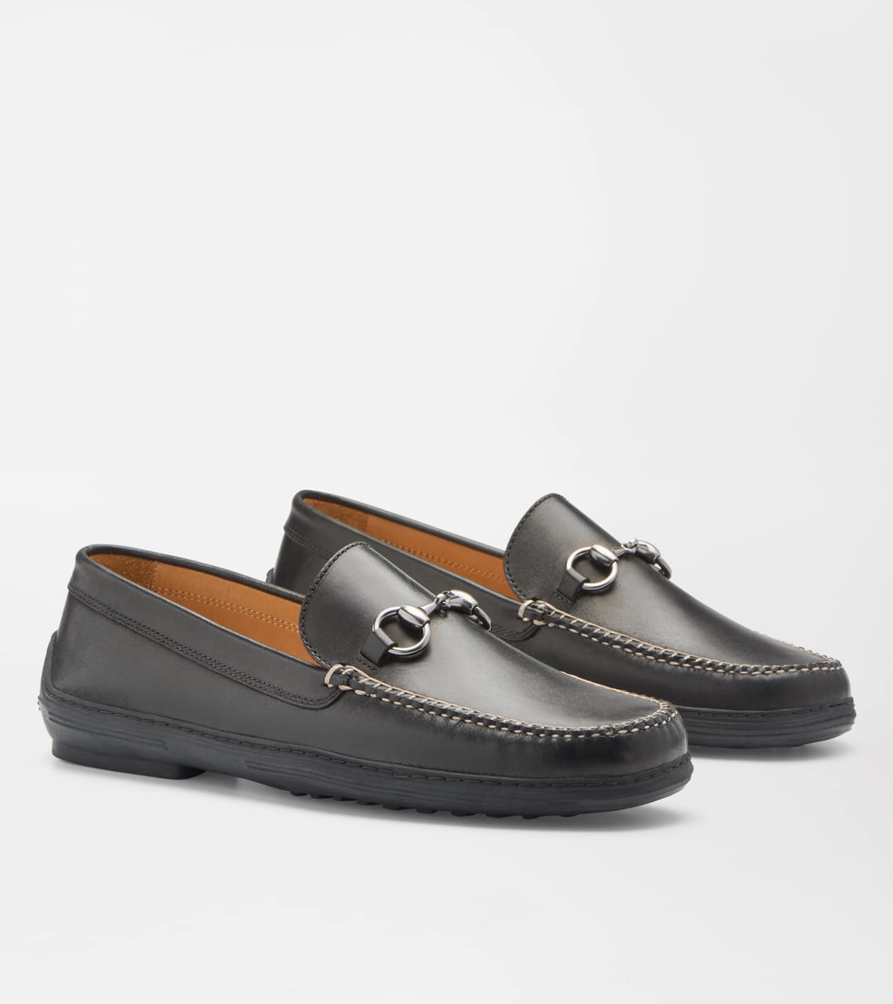 Peter Millar Kiely Black Leather slip on horse bit driving moccasin Loafers 11w Peter Millar Kiely Driving Moccasin Loafer Brown Mens Sz 11  main image 4