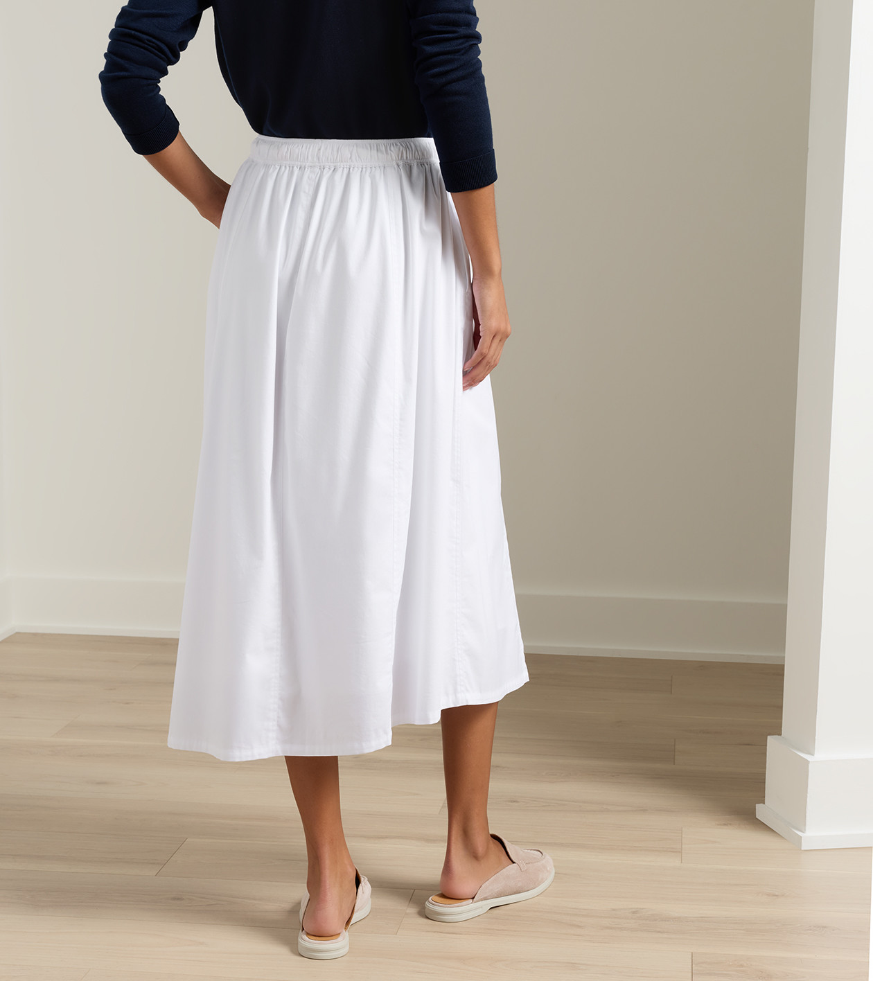 Sylvia Stretch Twill Midi Skirt | Women's Bottoms | Peter Millar