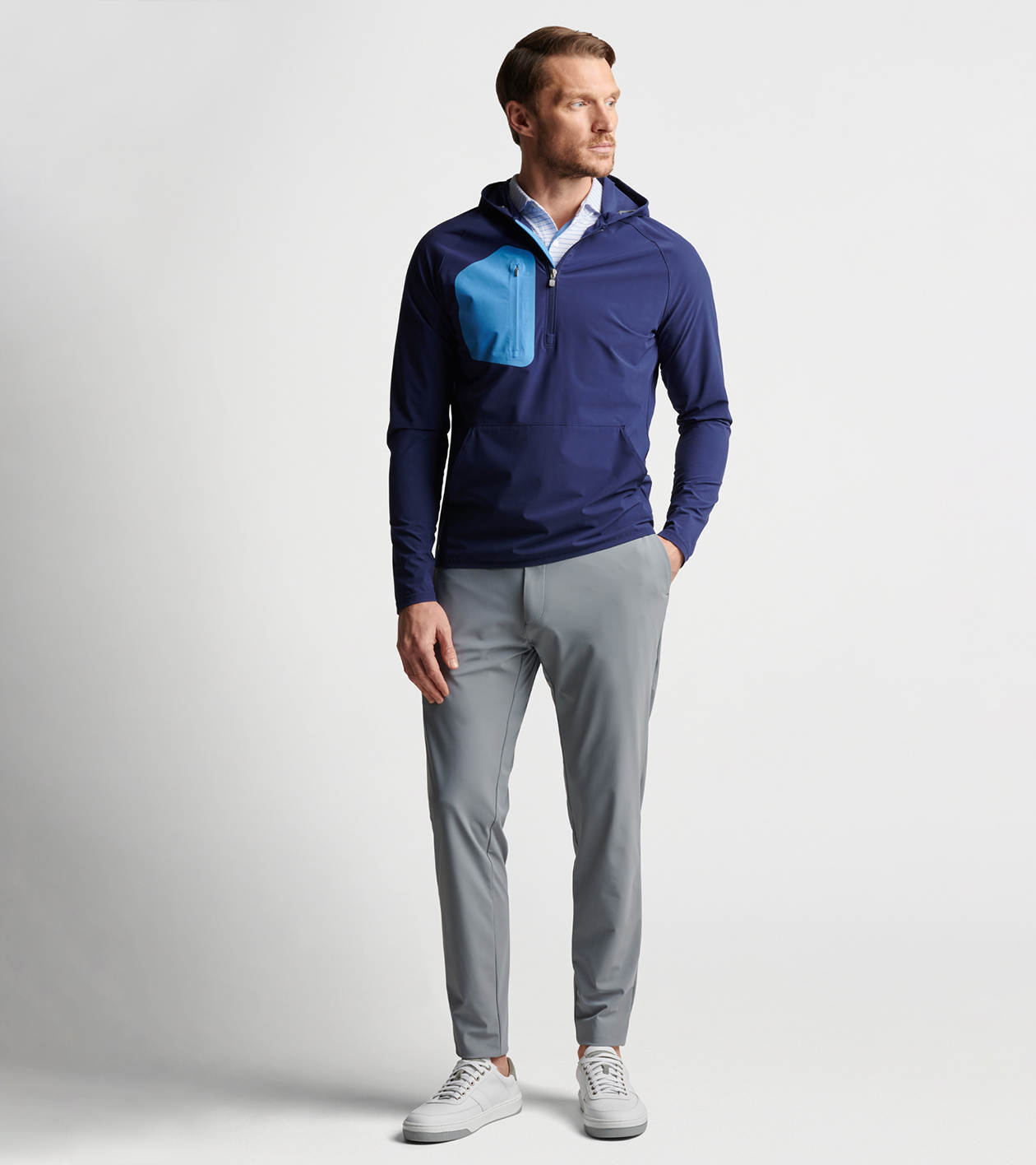 売れ筋商品 DENHAM HOODY PIPING EYE DOT パーカー 