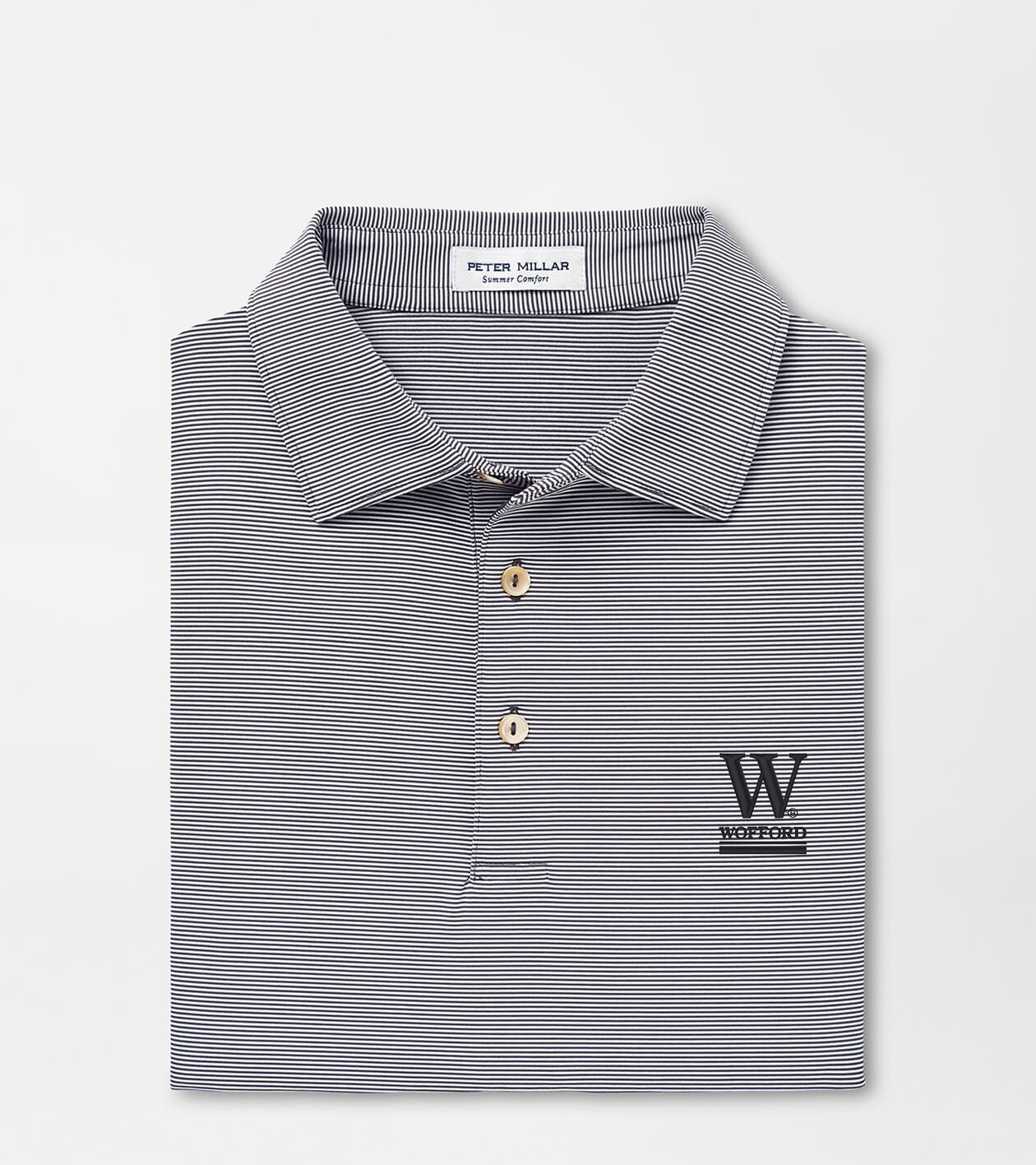 Wofford W Jubilee Stripe Performance Polo