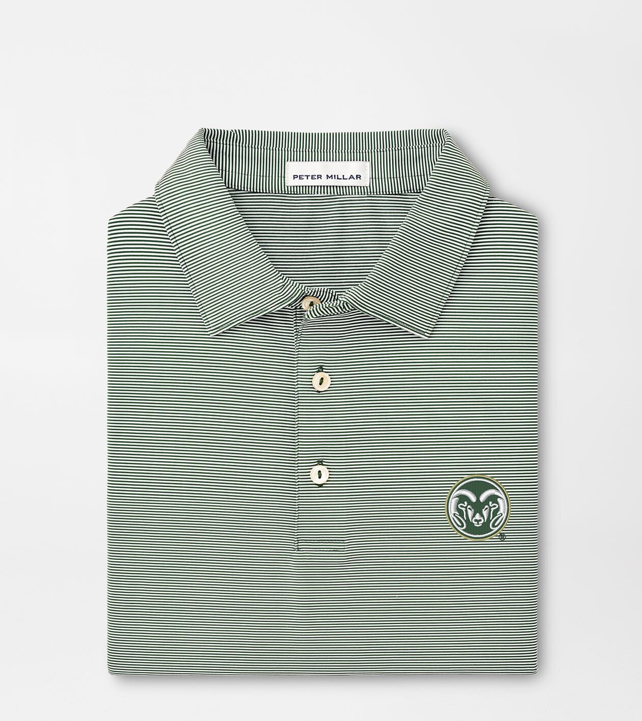 Colorado State Jubilee Stripe Performance Polo