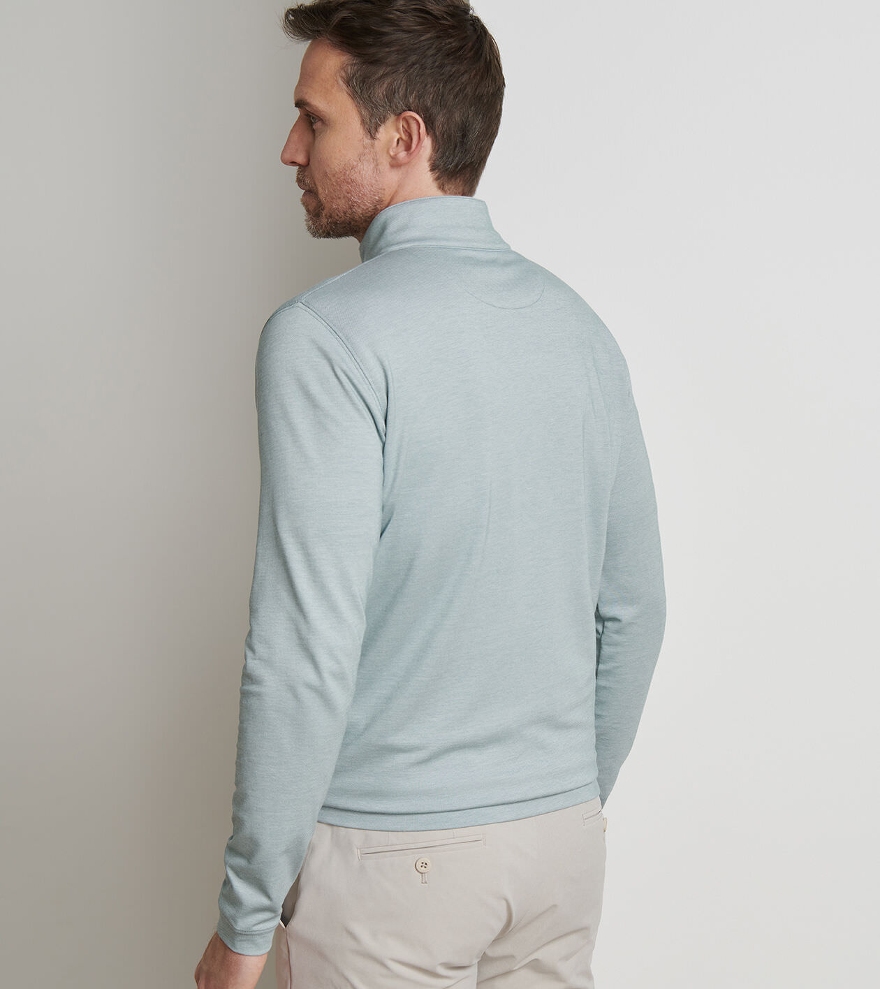 8yards Men’s RIBMOCK Reebok Men's and Big Men's Trail Quarter-Zip Active Pullover