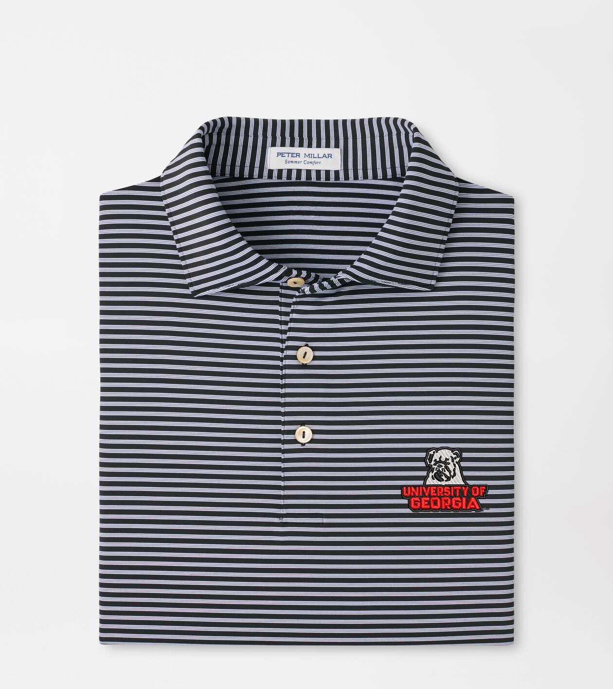 Georgia Vault Tiebreaker Performance Jersey Stripe Polo | Men's
