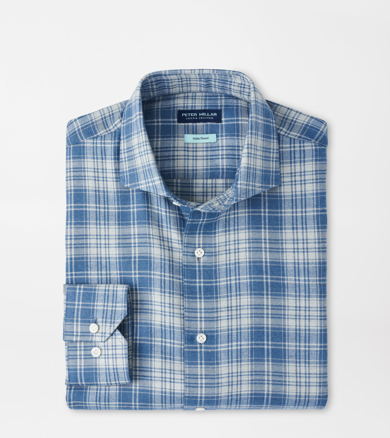 【上田コウタロウ】Rublo Grey Match Shirtsルブレフ Riccia Italian Flannel Sport Shirt | Men's Sport Shirts