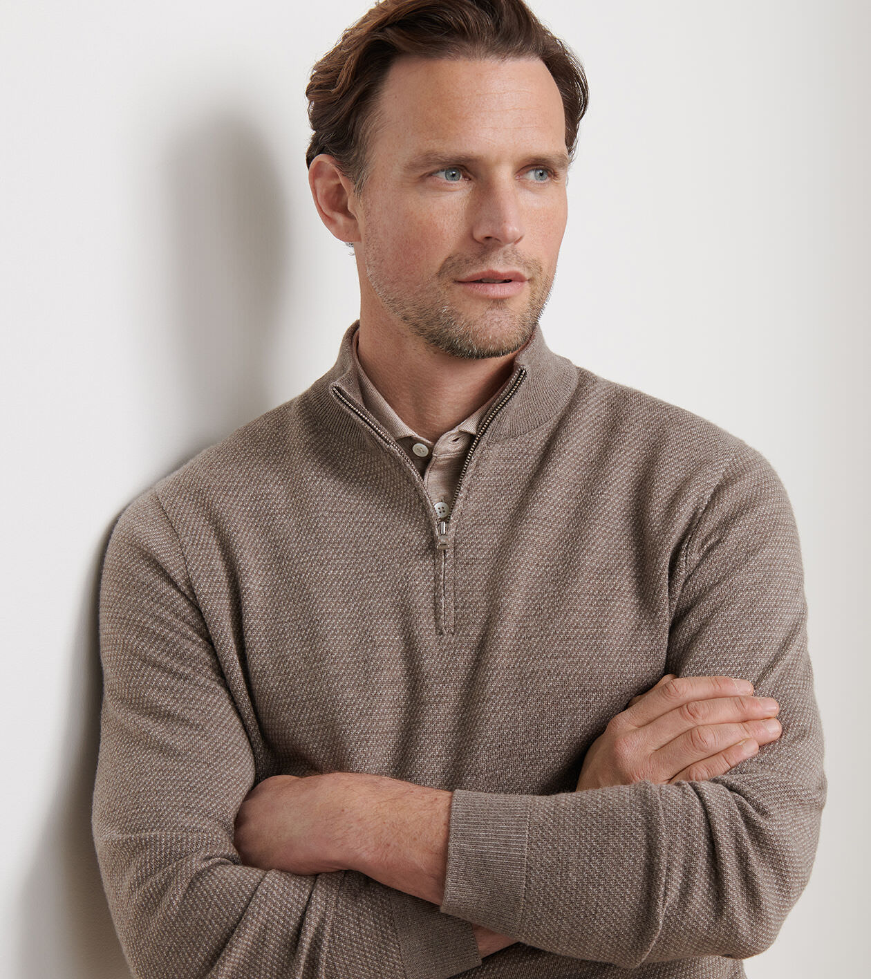 ジャケット・アウター AUTHENTIC series - neck string jumper Vintage-Inspired Tennis V-Neck Sweater in Supima® Cotton