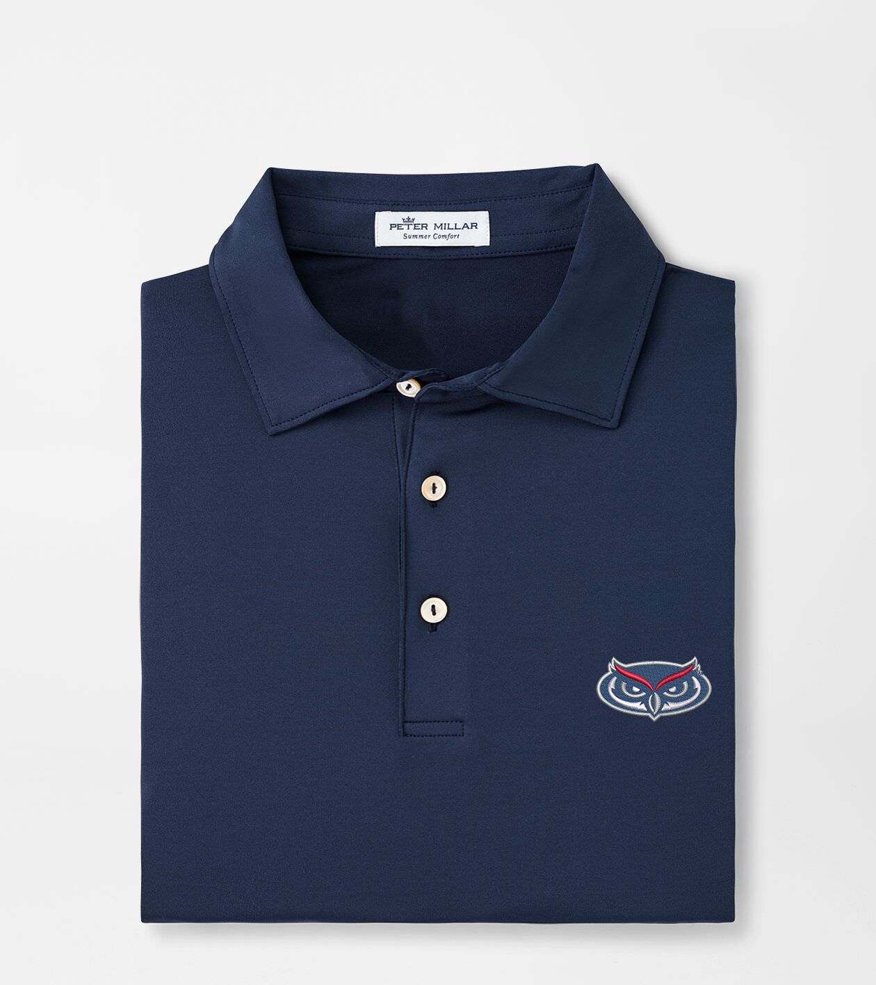 Florida Atlantic University Solid Performance Jersey Polo (Sean Self Collar)