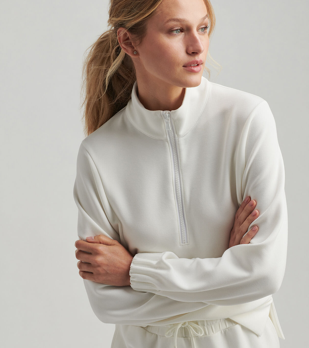 Amazon.com: Quarter Zip Pullover Women Baggy Fleece 1/4 Zip