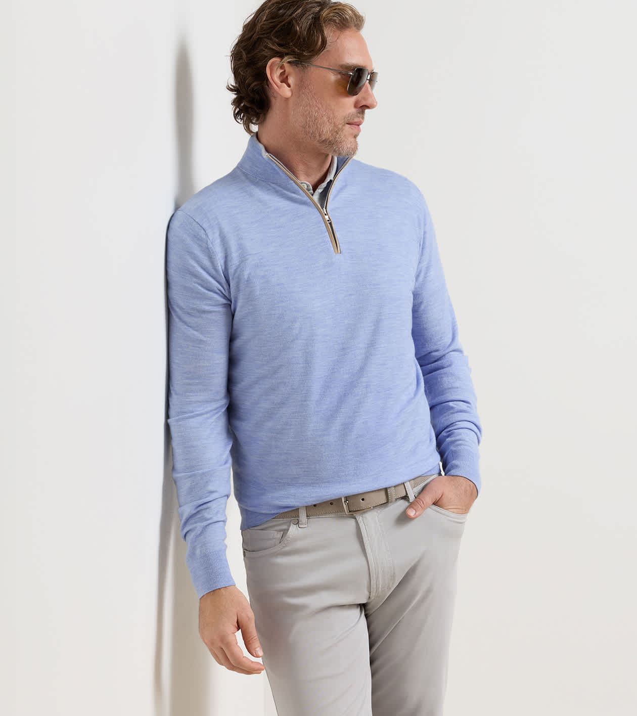 Excursionist Flex Quarter-Zip Sweater | Men's Sweaters | Peter Millar