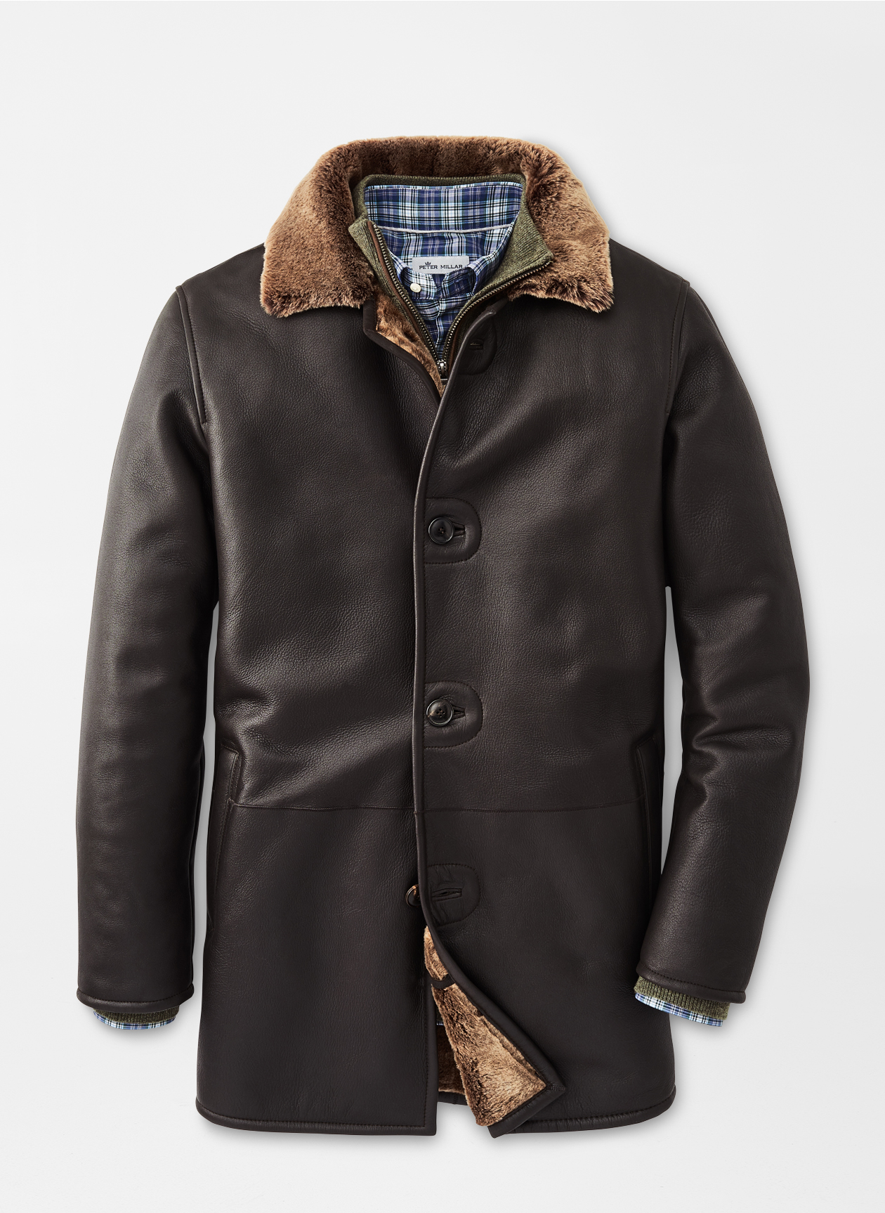 Shearling Leather Coat | Peter Millar