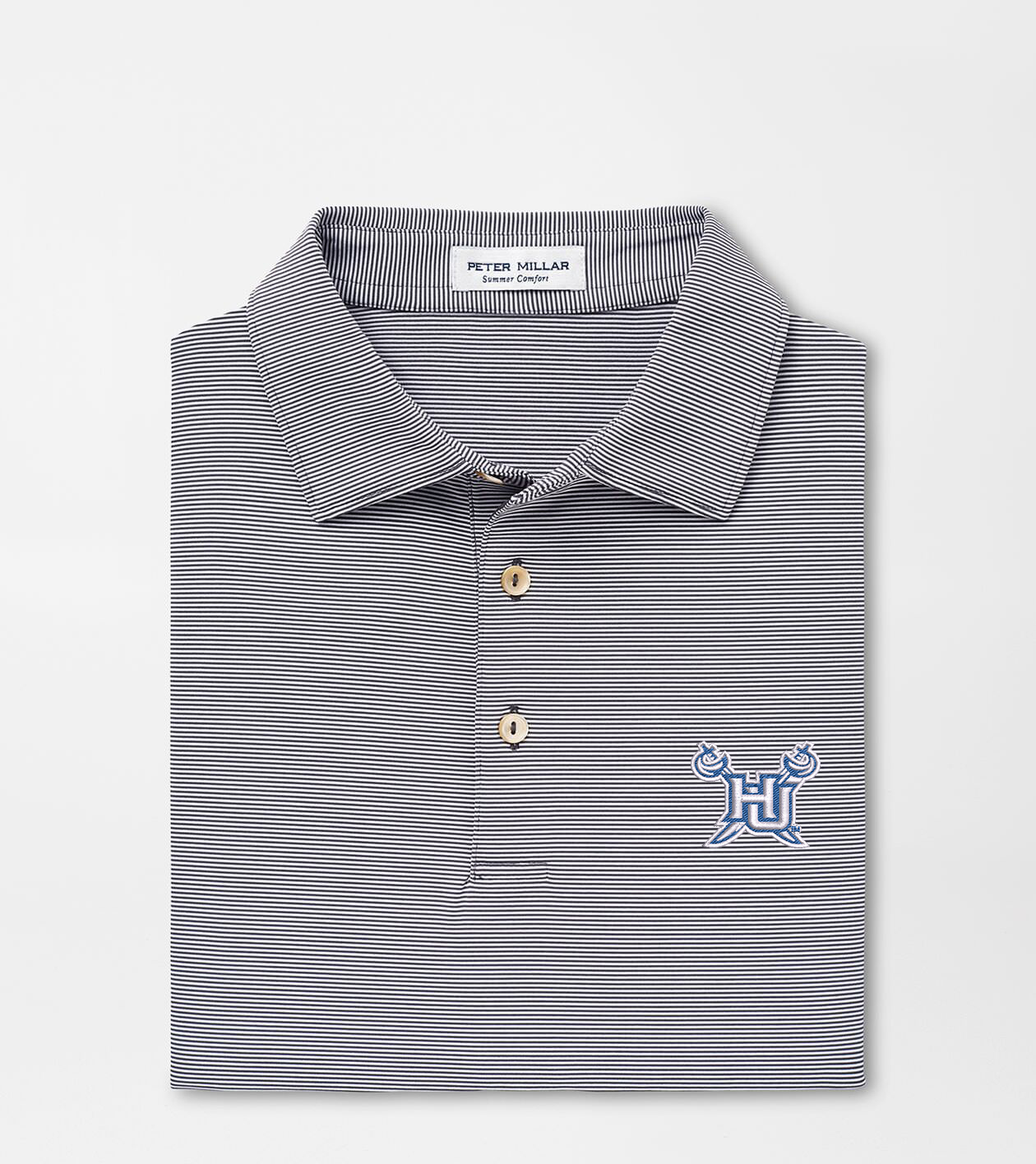 Hampton University Jubilee Stripe Performance Polo