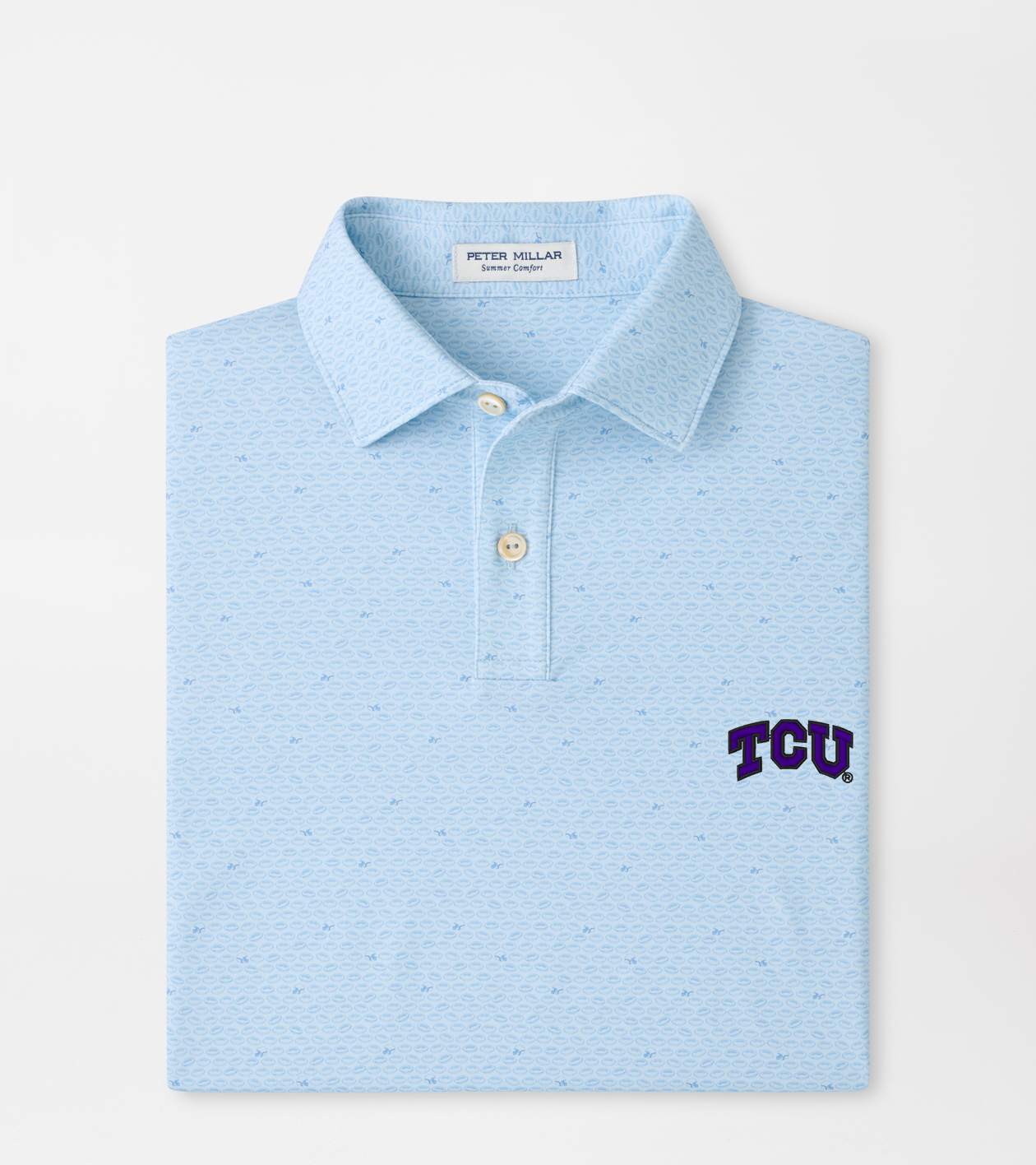 Java Blu Tcu TCU On The Ball Youth Performance Jersey Polo | Men's Collegiate ...